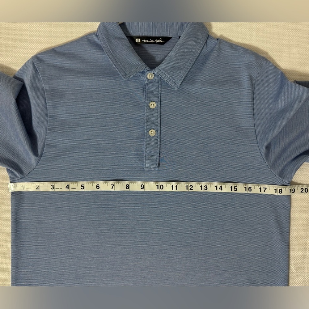 Travis Mathew Micro Stripe Golf Polo Shirt Short Sleeve Wicking Breathable Small - Picture 8 of 11
